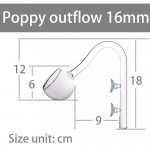 Aquapro Poppy Premium Glass Pipe 16mm Dış Filtre Cam Emiş Basış